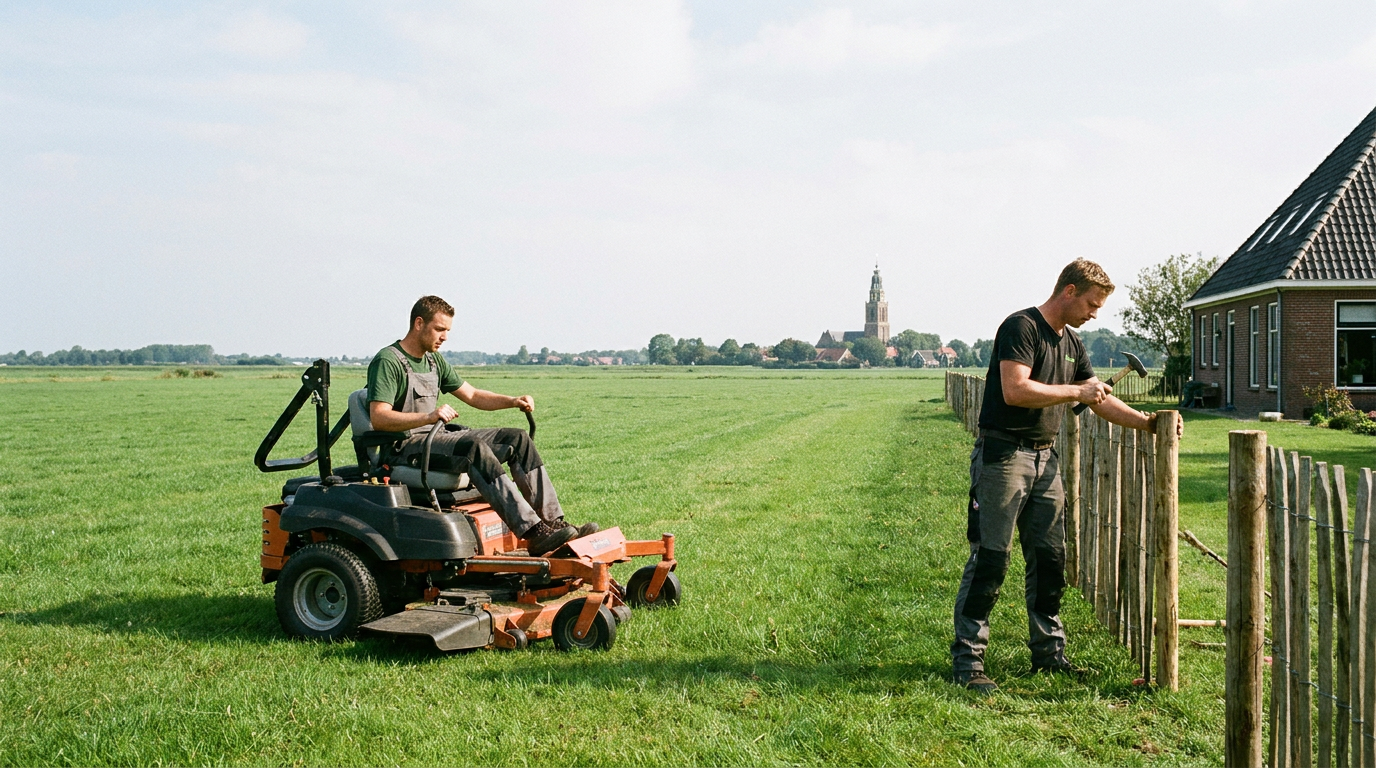 Hulpkracht Hovenier (maaien/schuttingen plaatsen) in Groningen